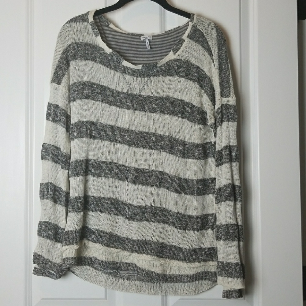 Slouchy striped sweater